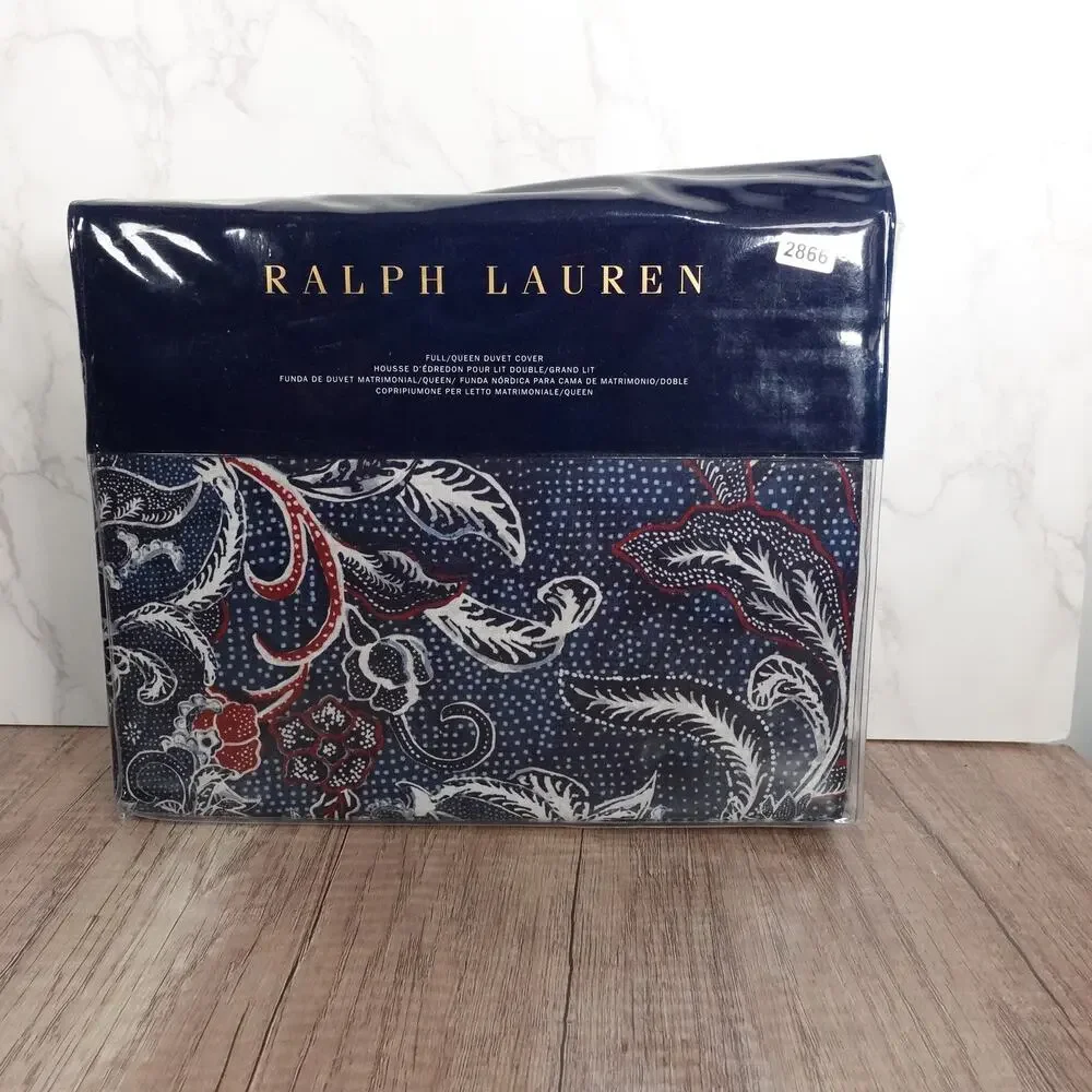 Ralph Lauren Mirabelle Duvet Cover Full/Queen 92x96 Navy Blue Floral Paisley NWT